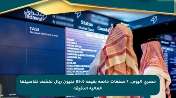 حصري اليوم.. 7 صفقات خاصة بقيمة 89.6 مليون ريال تكشف تفاصيلها المالية الدقيقة